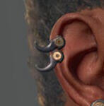 PRCBarbarianWolfEarringSmallR/L